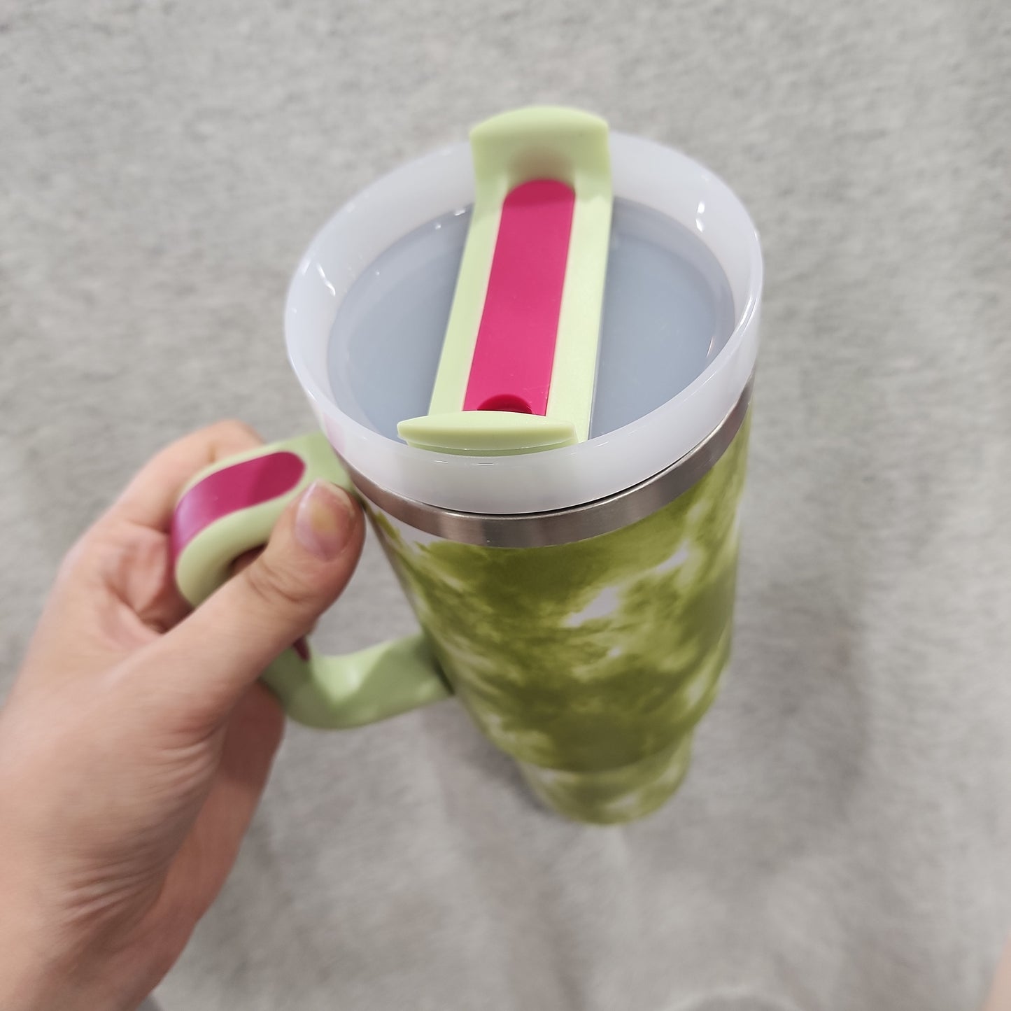 Tie Dye 40 oz Tumbler With Handle