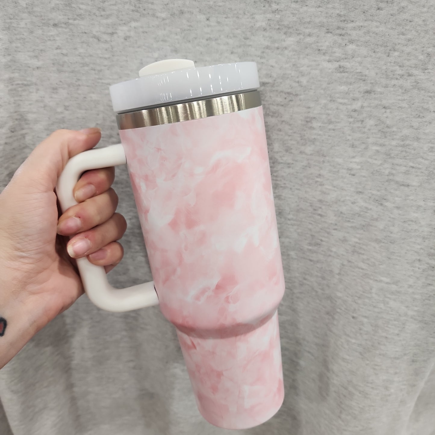 Tie Dye 40 oz Tumbler With Handle