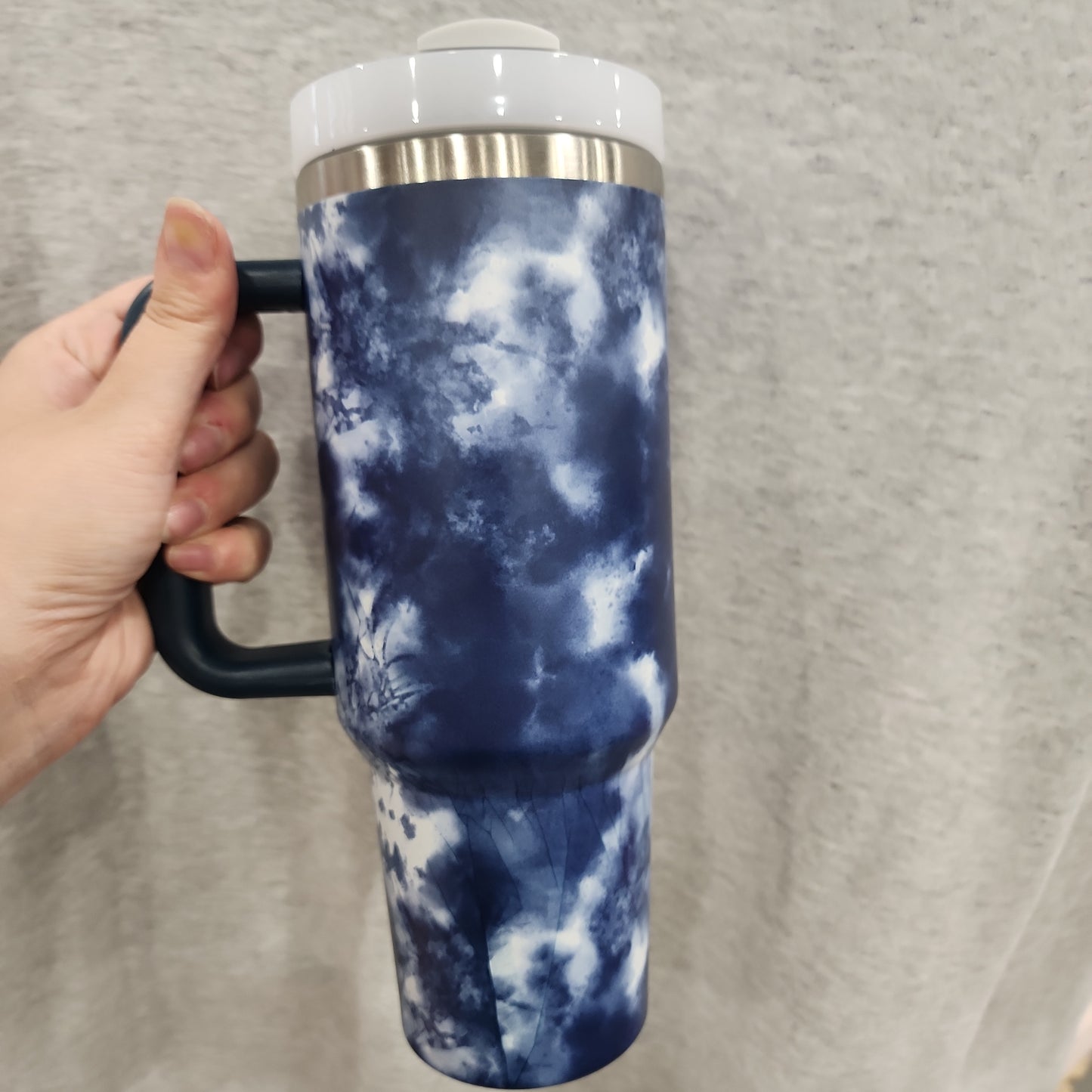 Tie Dye 40 oz Tumbler With Handle