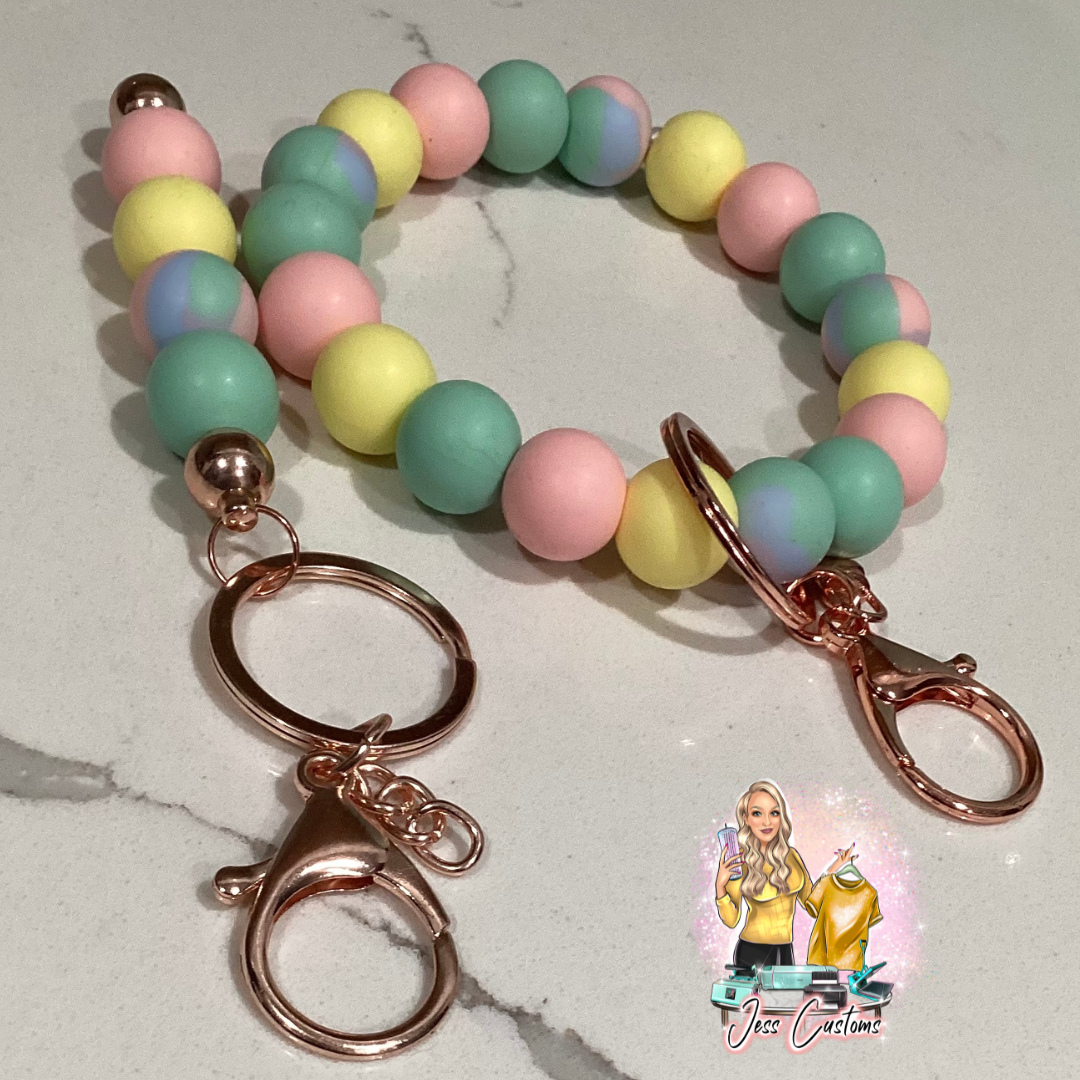 Wristlet Keychain & Straight Keychain Bundle