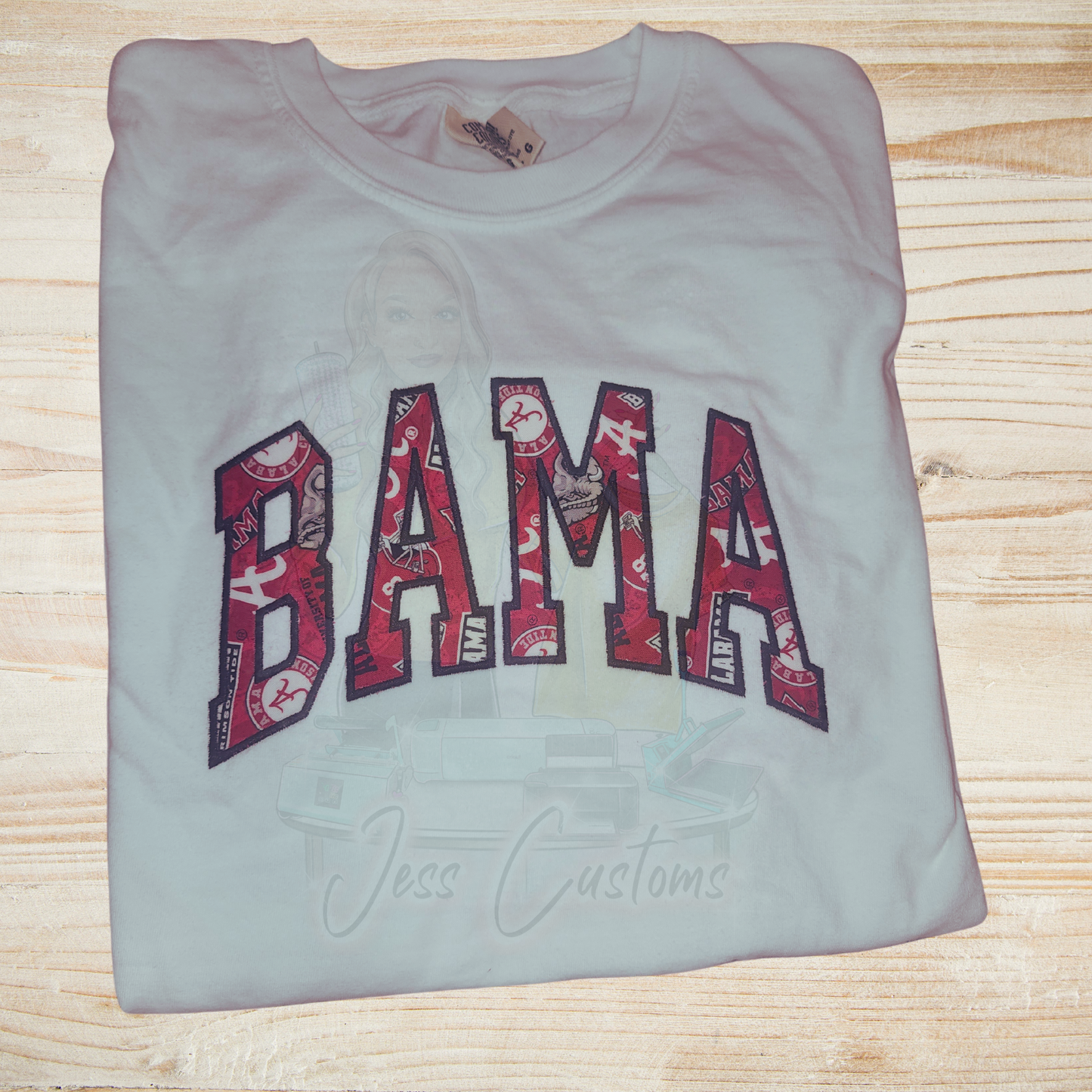 College Applique Comfort Color Tee
