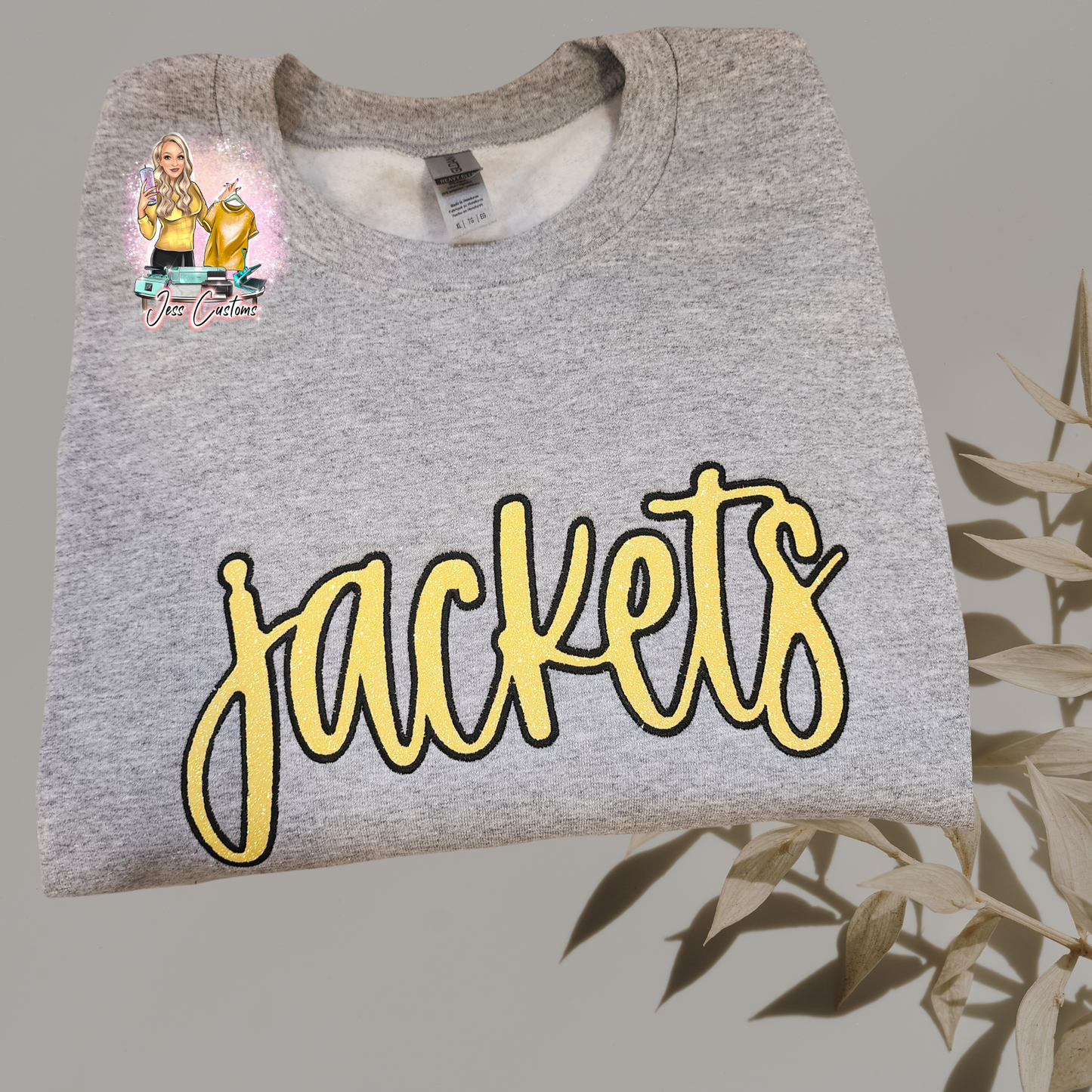 Jackets Mascot Glitter Applique