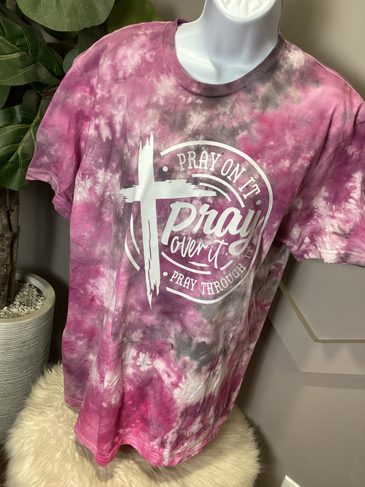 Pray Over It Tye Dye Tee *LARGE*