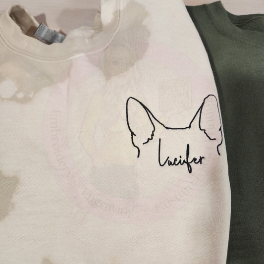 Custom Dog Ear & Name Crewneck