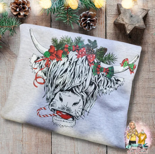 Christmas Highland Cow