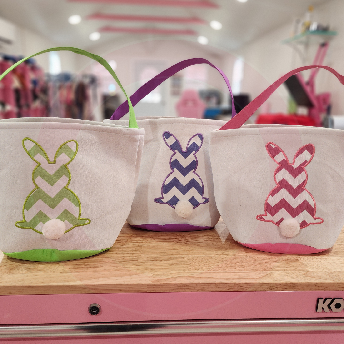 Custom Bunny Canvas Easter Basket