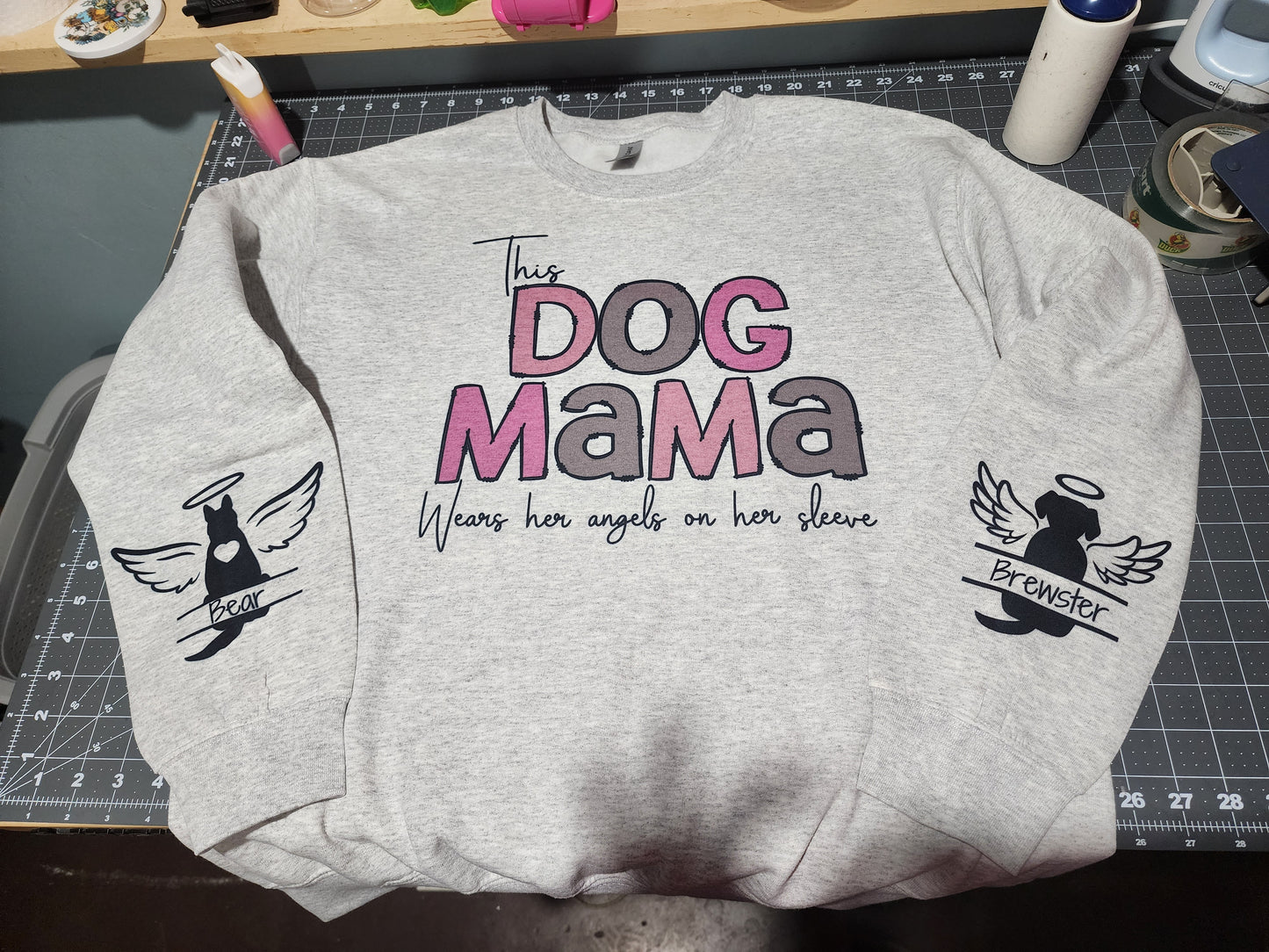 Personalized Dog Mom Angel Crewneck