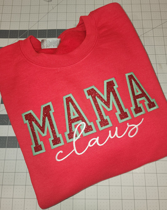Mama Claus Applique Sweatshirt